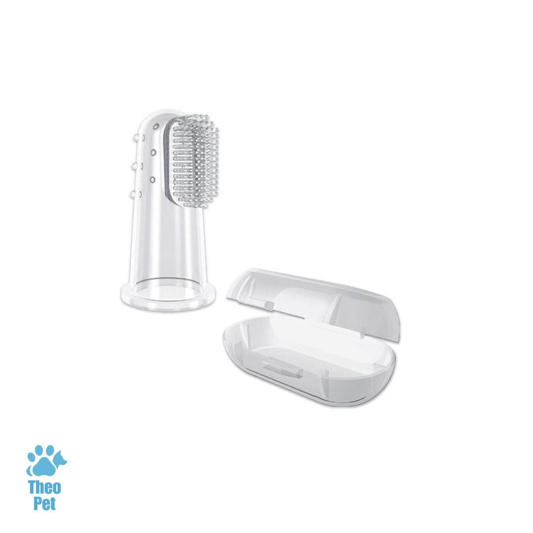 مسواک انگشتی گربه و سگ همراه با باکس بهداشتی