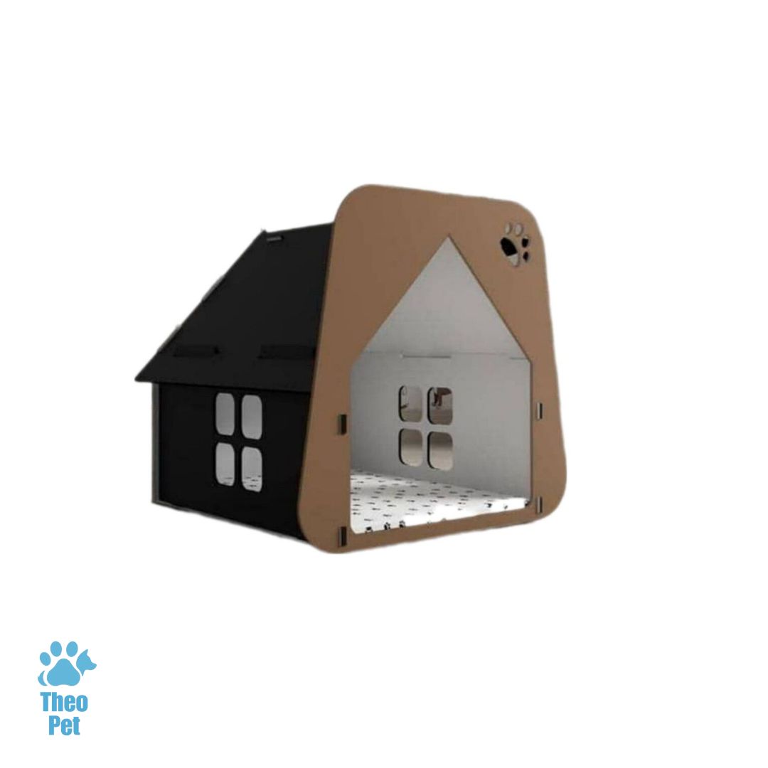 خانه سگ و گربه طرح کلبه سوئیسی