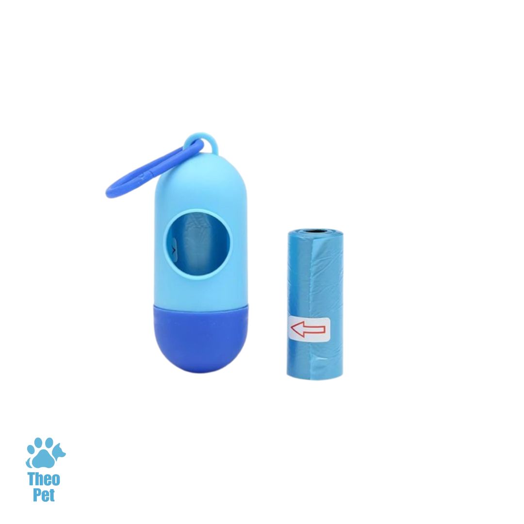 محفظه کیسه جمع آوری فضولات سگ دارای یک رول یدکی